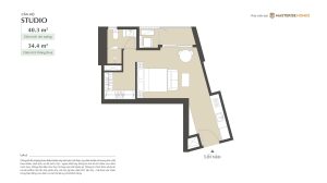 Mặt bằng căn hộ studio